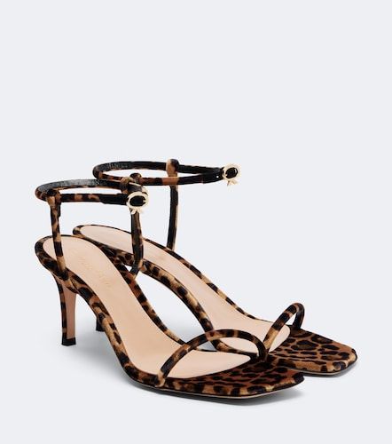 Sandalias de terciopelo estampadas - Gianvito Rossi - Modalova