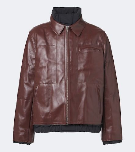Sacai Layered leather down jacket - Sacai - Modalova