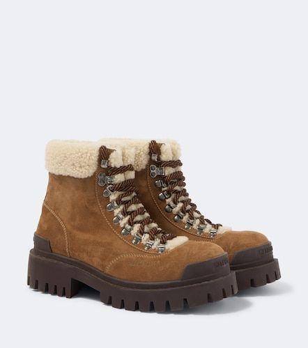Stivaletti in suede con shearling - Balenciaga - Modalova