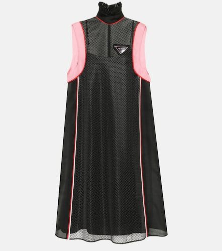 Prada Minikleid aus Mesh und Seide - Prada - Modalova