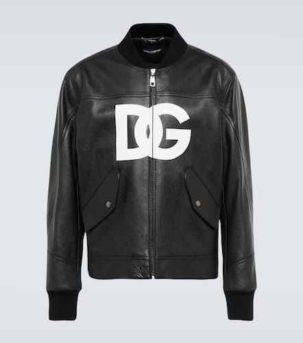 Dolce&Gabbana Bomber DG in pelle - Dolce&Gabbana - Modalova