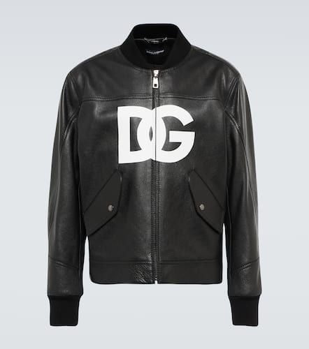 DG leather bomber jacket - Dolce&Gabbana - Modalova