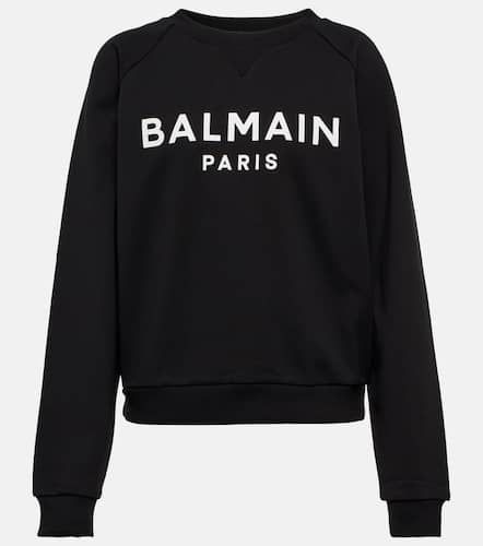 Logo cotton jersey sweatshirt - Balmain - Modalova