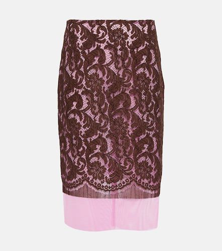 Slacy lace midi skirt - Dries Van Noten - Modalova