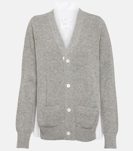 Sacai Pleated cotton cardigan - Sacai - Modalova