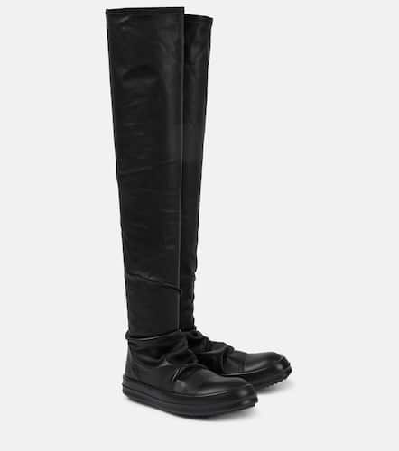 Overknee-Stiefel Stocking Sneaks aus Leder - Rick Owens - Modalova