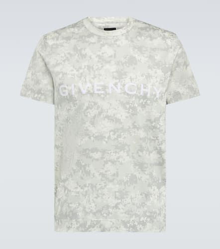 T-shirt in cotone con logo pixelato - Givenchy - Modalova