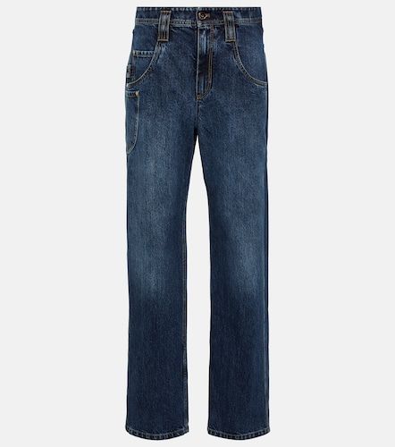 Jeans a gamba larga e vita media - Brunello Cucinelli - Modalova