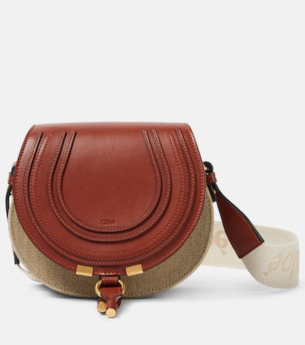 ChloÃ© Marcie Small leather and canvas shoulder bag - Chloe - Modalova