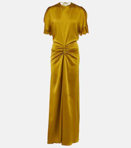 Gathered satin gown - Victoria Beckham - Modalova