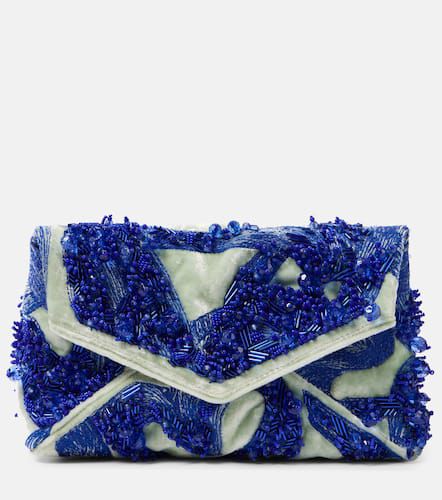 Clutch in velluto con perline - Dries Van Noten - Modalova