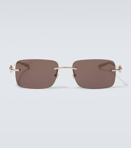 Gafas de sol rectangulares con Horsebit - Gucci - Modalova