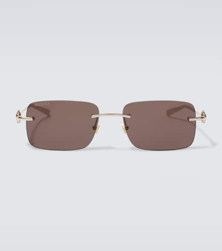 Horsebit rectangular sunglasses - Gucci - Modalova