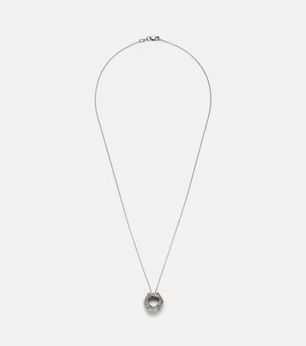 Nut Pendant sterling and white gold necklace with black diamonds - Ileana Makri - Modalova