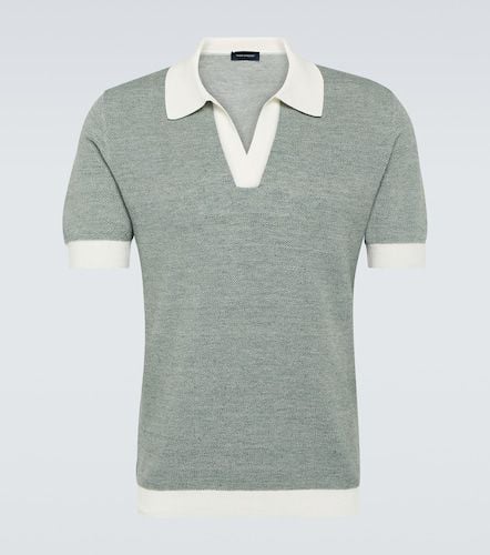 Cotton and linen polo shirt - Thom Sweeney - Modalova