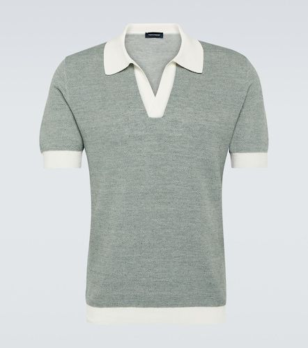 Polo de algodón y lino - Thom Sweeney - Modalova