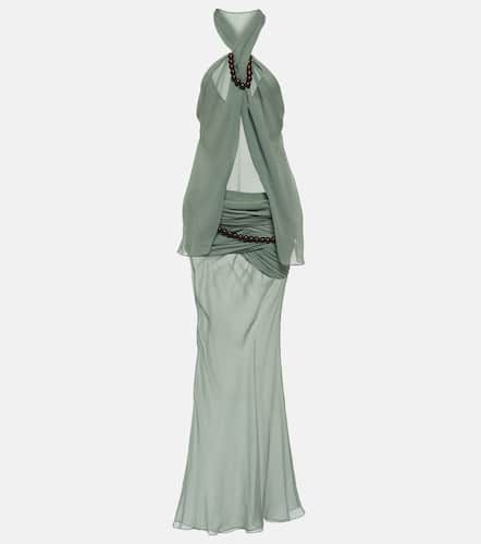 Beaded draped silk maxi dress - Christopher Esber - Modalova