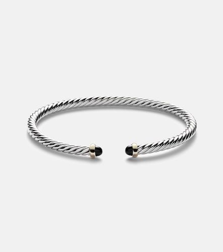 Pulsera Cable Flex de plata de ley y oro de 14 ct con ónices - David Yurman - Modalova