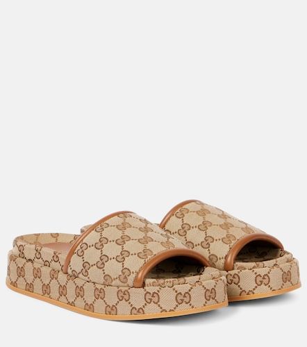 Gucci GG Canvas platform slides - Gucci - Modalova