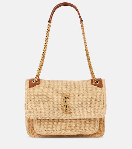 Borsa a spalla Niki Medium in rafia - Saint Laurent - Modalova