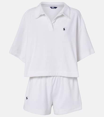 Cotton terry polo shirt and shorts set - Polo Ralph Lauren - Modalova