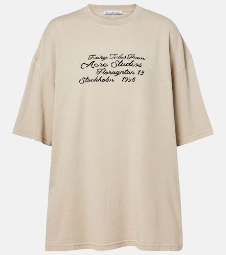 Camiseta en jersey de algodón con logo - Acne Studios - Modalova
