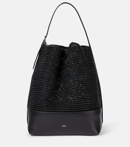 Belted woven leather tote bag - Toteme - Modalova