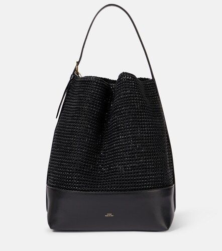 Belted woven leather tote bag - Toteme - Modalova