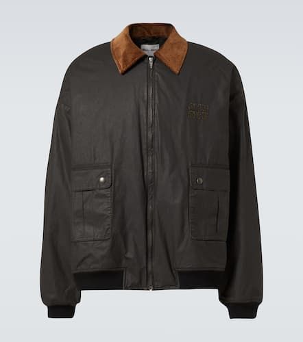 Coated cotton poplin bomber jacket - Miu Miu - Modalova