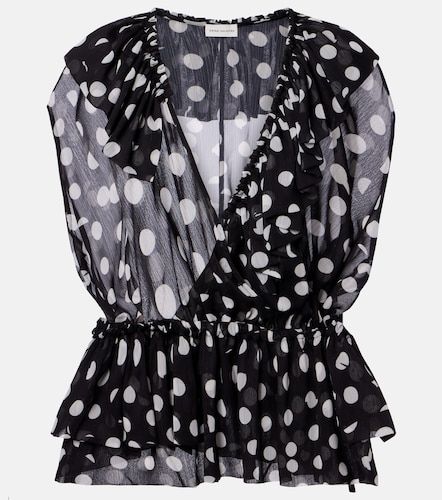 Polka-dot ruffled top - Dries Van Noten - Modalova