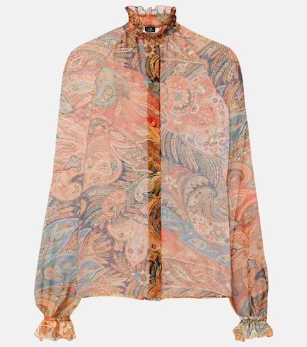 Etro Printed ruffled silk blouse - Etro - Modalova