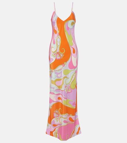 Vestido largo Orchidee de sarga de seda - Pucci - Modalova