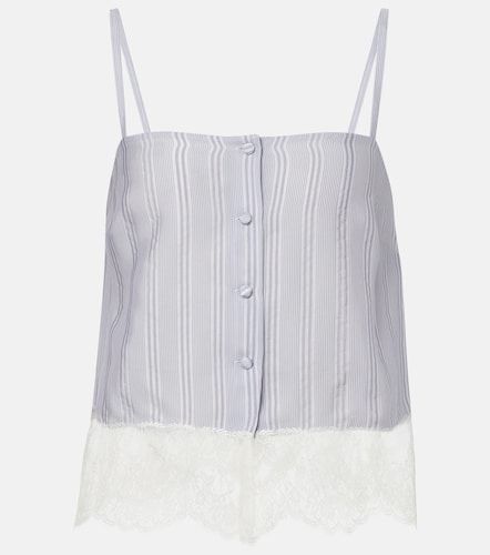 Frame Top in seta a righe con pizzo - Frame - Modalova