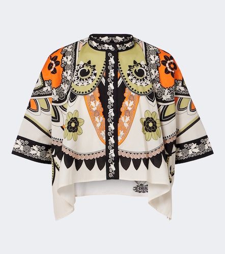 Camisa cropped Foulard de algodón estampada - La DoubleJ - Modalova