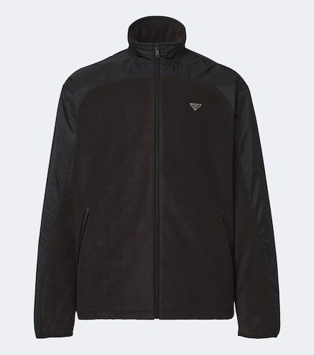 Re-Nylon and fleece track jacket - Prada - Modalova