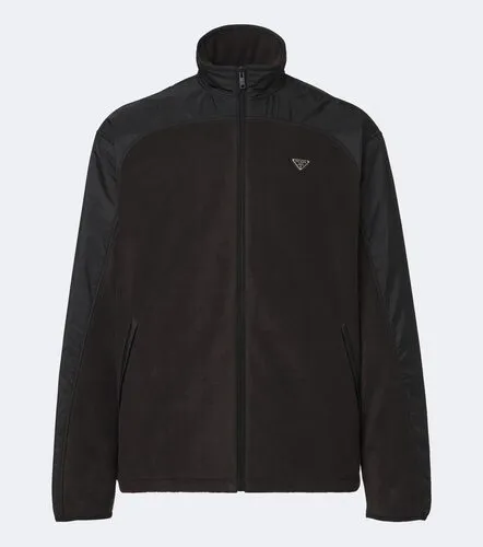 Re-Nylon and fleece track jacket - Prada - Modalova