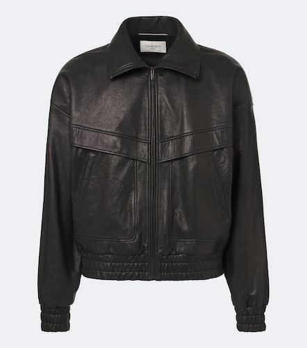 Leather blouson jacket - Saint Laurent - Modalova