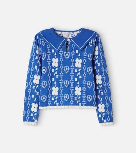 Jersey Cosette de jacquard de algodón y lana - Bebe Organic - Modalova