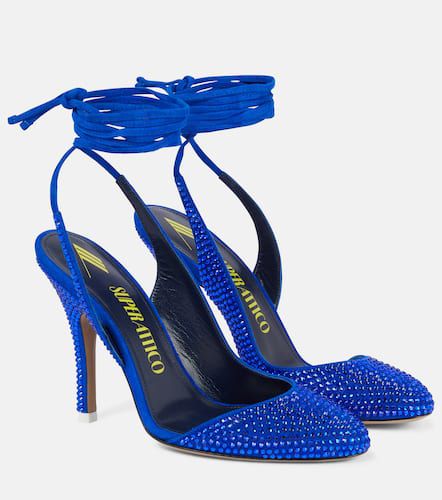 Carrie lace-up embellished suede pumps - The Attico - Modalova