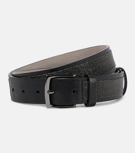 Embellished leather belt - Brunello Cucinelli - Modalova