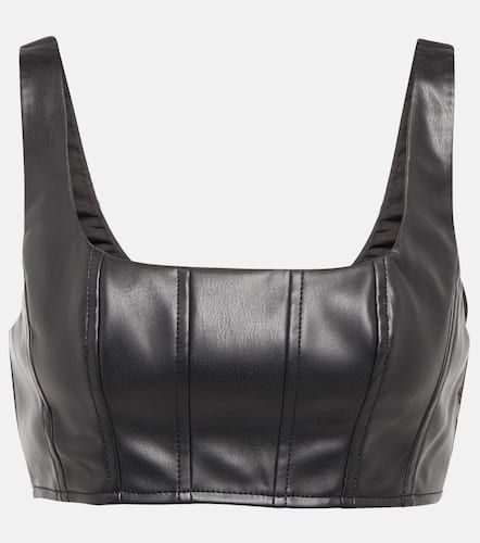 Top raccourci Wells en cuir synthétique - Staud - Modalova
