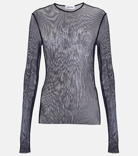 Crystal-embellished printed mesh top - Jean Paul Gaultier - Modalova