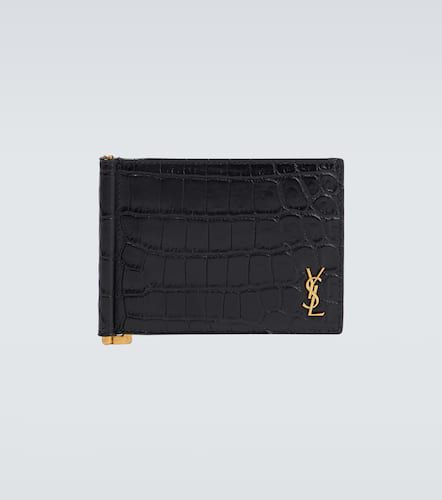Cassandre croc-effect leather wallet - Saint Laurent - Modalova