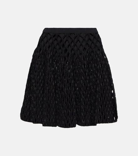 AlaÃ¯a High-rise wool-blend open-knit miniskirt - Alaia - Modalova