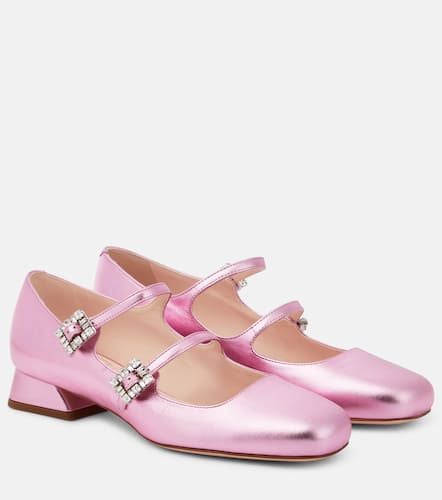 Mini Très Vivier leather Mary Jane pumps - Roger Vivier - Modalova