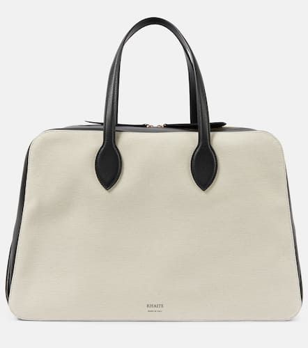 Maeve Large canvas and leather duffel bag - Khaite - Modalova