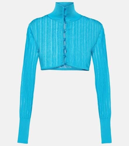 AlaÃ¯a Ribbed-knit cropped cardigan - Alaia - Modalova