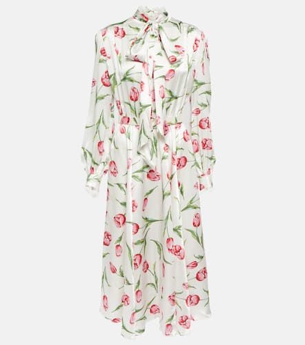 Floral belted silk midi dress - Rodarte - Modalova