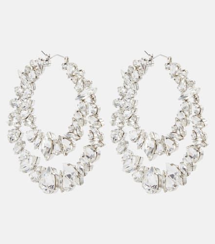Crystal-embellished hoop earrings - Saint Laurent - Modalova