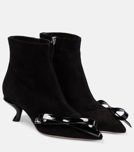 Virgule Bow suede ankle boots - Roger Vivier - Modalova